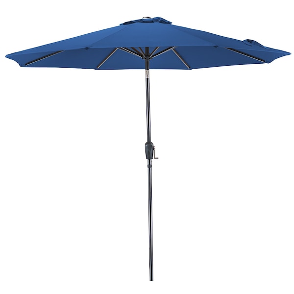 Patio Premier 9Ft Round 8Rib Aluminum Market Umbrella, Royal Blue 201006RB